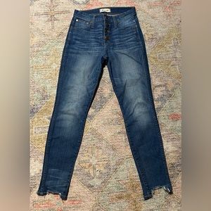 EUC Madewell 10” high rise skinny jeans size 26